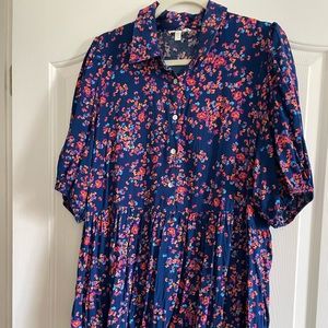 Loralette 18/20 Floral Dress with pockets and collar.